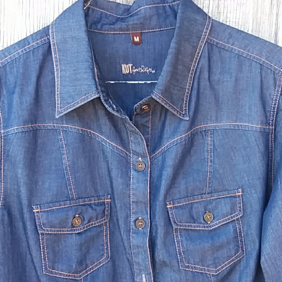 Kut from the Kloth womens denim shirt - Picture 2 of 3